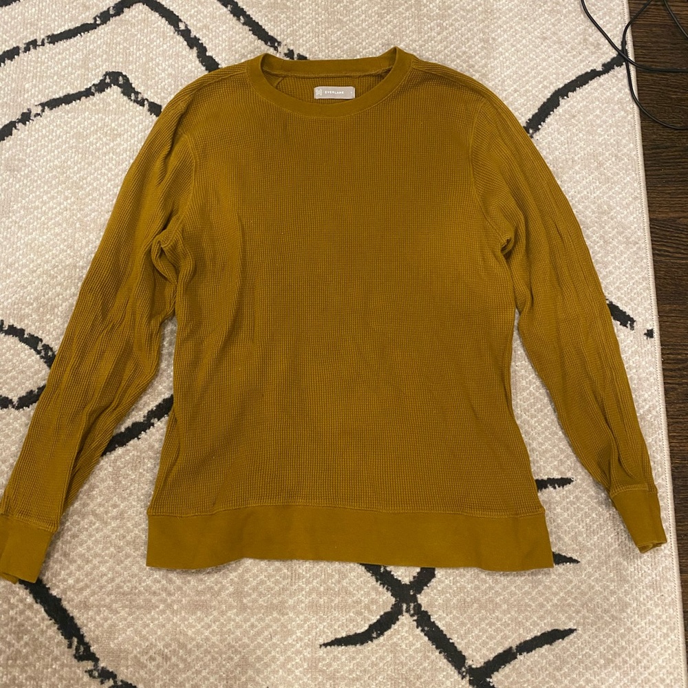 Everlane Brown Waffle Long-sleeve